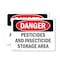 Signmission Pesticides And Insecticide Storage Area Danger Sign, Plastic, 14in W x 10in L, 2PK OS-2PACK-DS-P-1014-L-1978 - alternate 1
